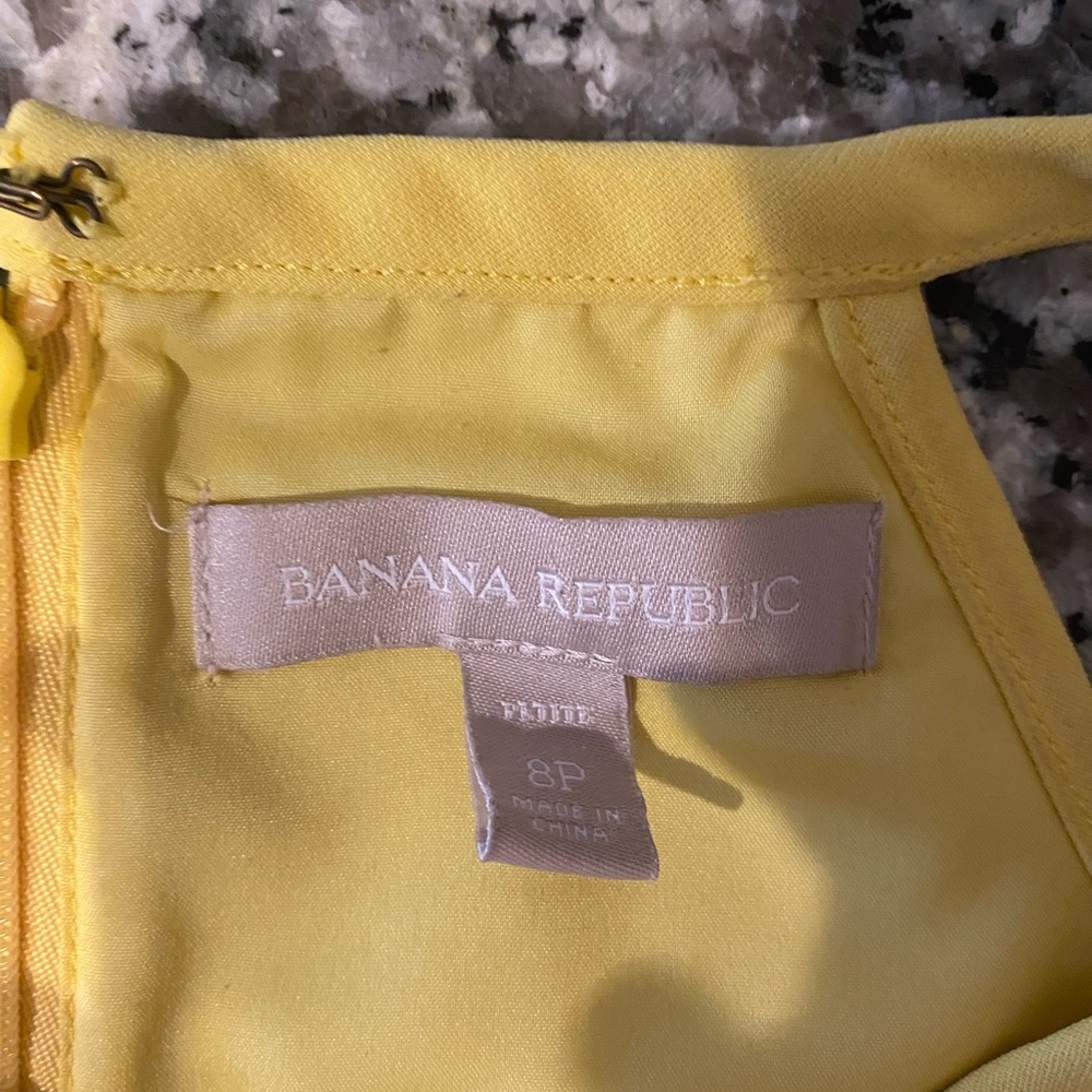 Yellow banana republic dress. Worn once.  Perfect Condition, great summer dress!